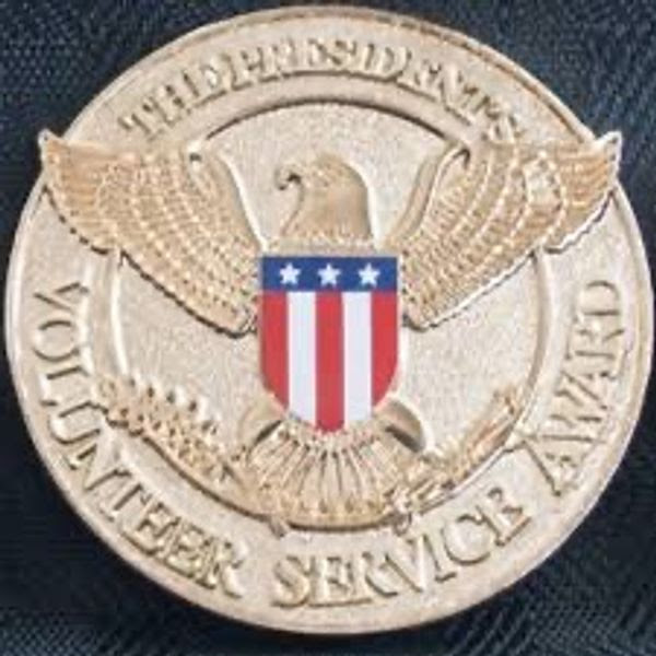 Gold President's Volunteer Service Award seal
