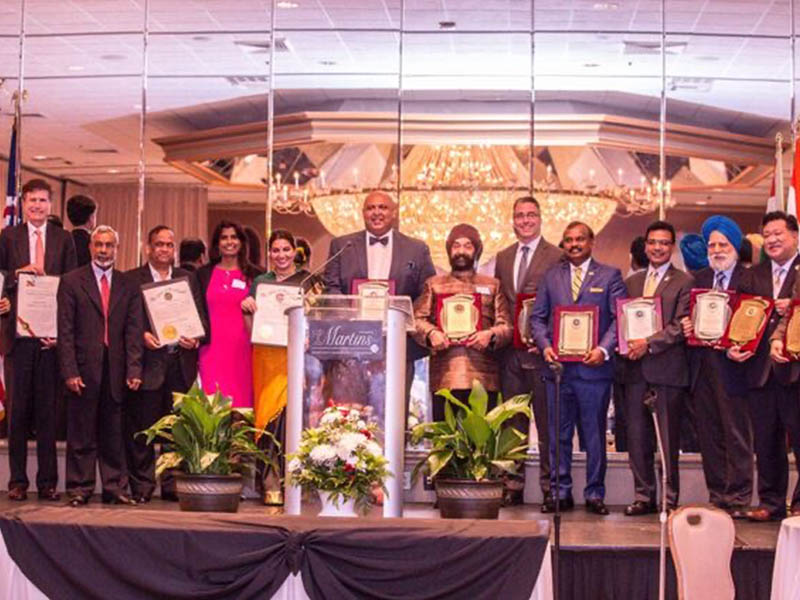 Honourees on stage at a Council awards gala